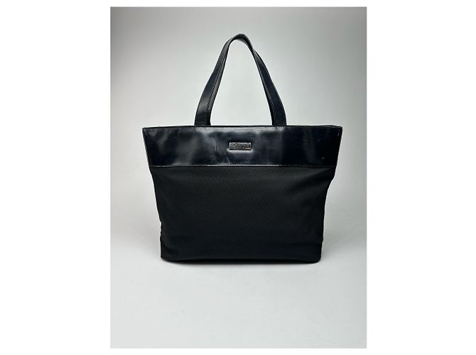 Céline Vintage Celine Canvas Lackleder Tasche schwarz - Ansicht 15
