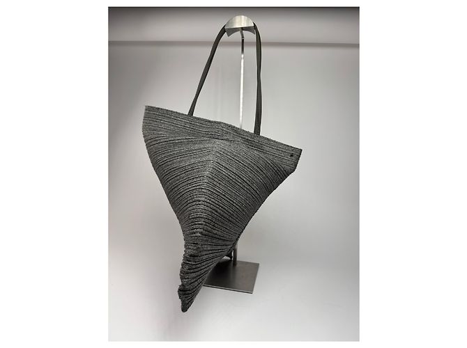 Vintage Issey Miyake Tasche grau bitte bitte - Ansicht 2