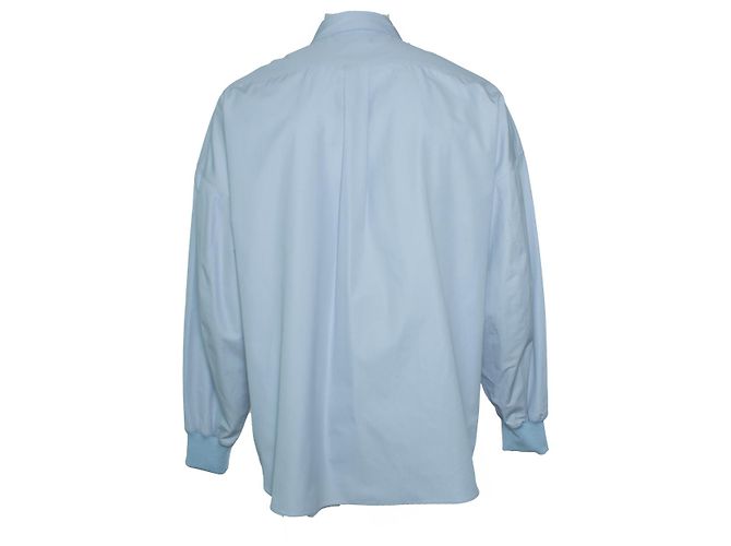Giacca camicia azzurro chiaro con zip Alexander McQueen Blu - vista 2
