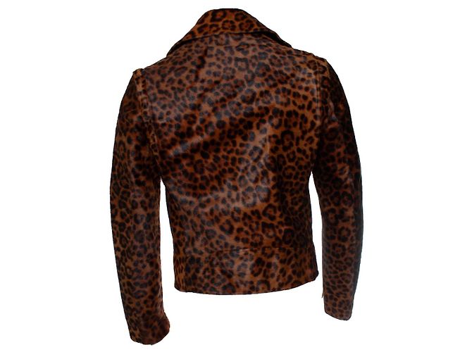 Versace, Ponyskin leopard biker jacket FW24 Brown - view 3