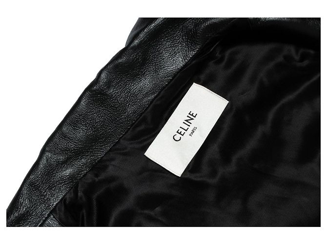 Céline, Lederjacke mit Metallnetz Schwarz - Ansicht 8