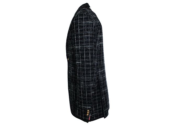 Schwarze Tweedjacke Thom Browne - Ansicht 2