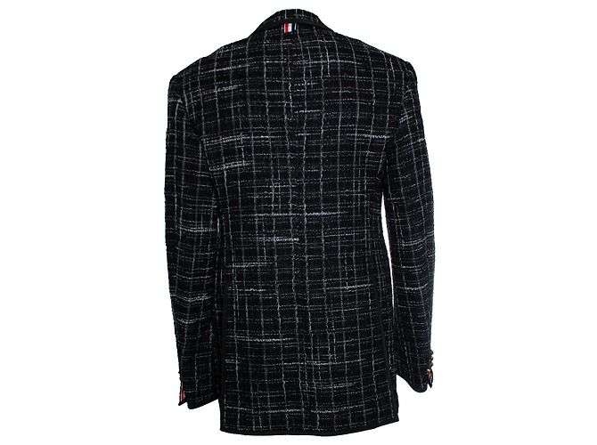 Schwarze Tweedjacke Thom Browne - Ansicht 4