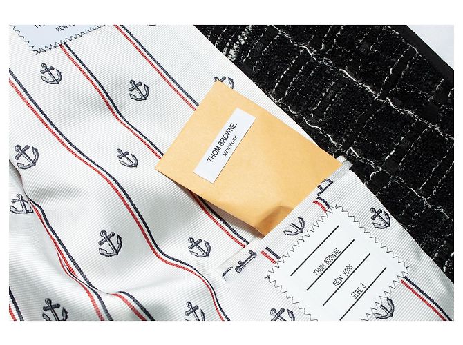 Schwarze Tweedjacke Thom Browne - Ansicht 5