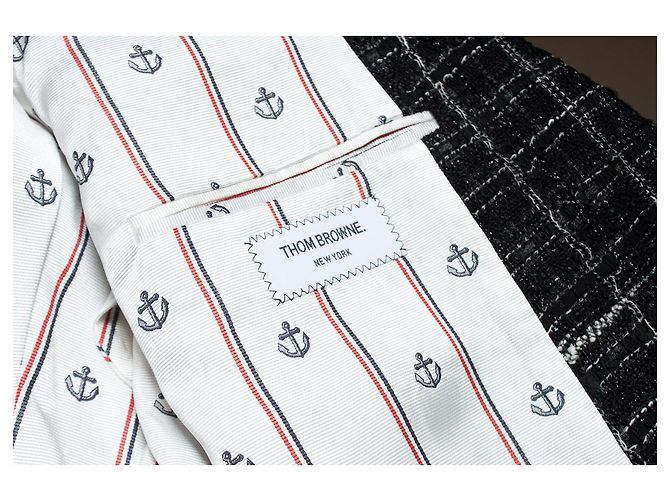 Schwarze Tweedjacke Thom Browne - Ansicht 6