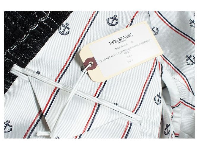 Schwarze Tweedjacke Thom Browne - Ansicht 9