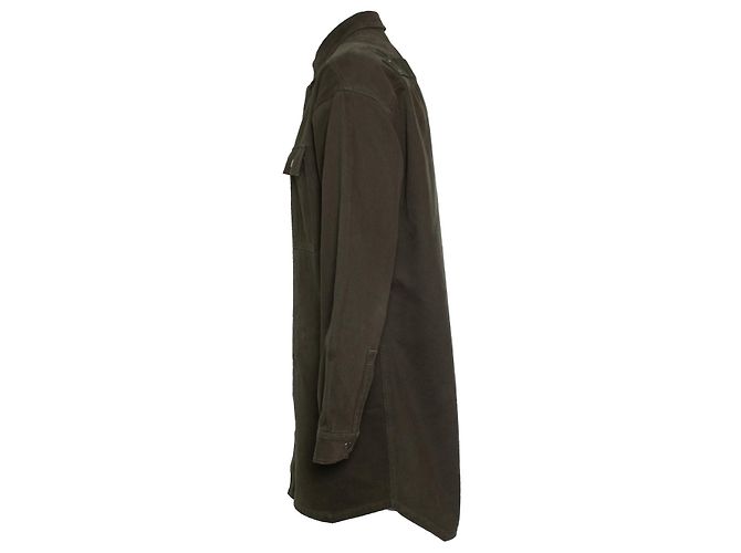 Rick Owens, camicia overshirt verde Strobe FW22 - vista 2