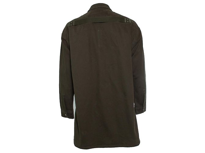 Rick Owens, camicia overshirt verde Strobe FW22 - vista 3