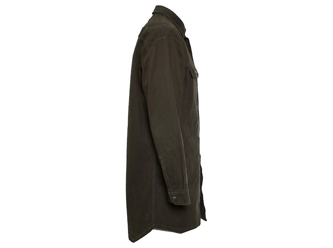 Rick Owens, camicia overshirt verde Strobe FW22 - vista 4