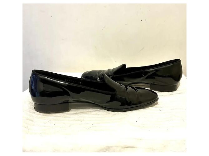 Mocassino Saint Laurent in vernice nera Nero - vista 3