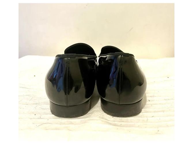 Mocassino Saint Laurent in vernice nera Nero - vista 5