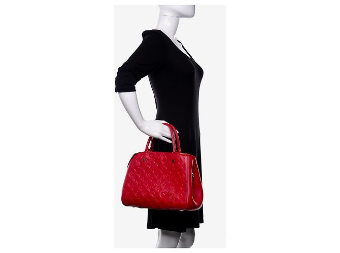 Borsa Louis Vuitton in pelle monogramma rossa Rosso - vista 11