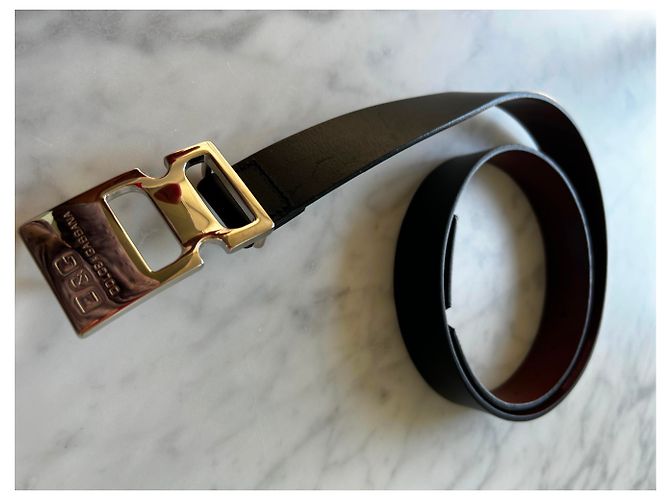 Dolce & Gabbana Gürtel aus schwarzem Leder - Ansicht 3