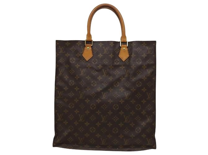 LOUIS VUITTON Borsa a Mano Sac Plat Monogram M51140 LV Auth yk17959 Monogramma - vista 2