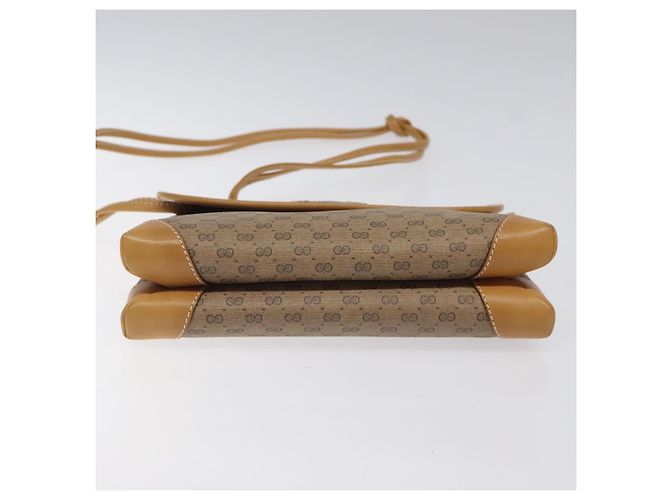 Borsa a Spalla Micro GG Supreme Gucci Beige Oro 007 92 5548 Auth BA1398 D'oro - vista 3