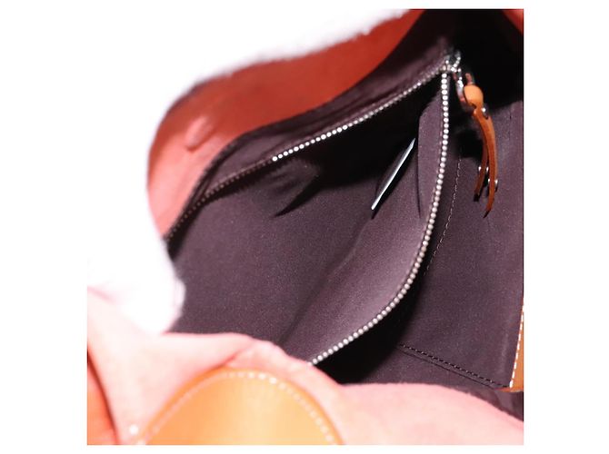 Bolsa de Ombro Burberry em Couro Suede Laranja Auth ti3004 - vista 16