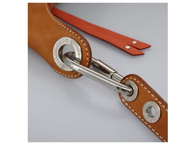 Bolsa de Ombro Burberry em Couro Suede Laranja Auth ti3004 - vista 6