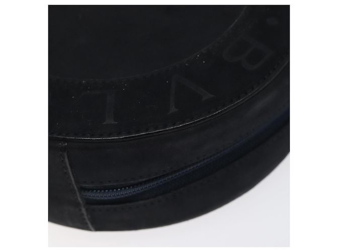Bulgari Bolsa de Ombro BVLGARI em Camurça Azul Marinho Prata Autêntica bs24625 - vista 14