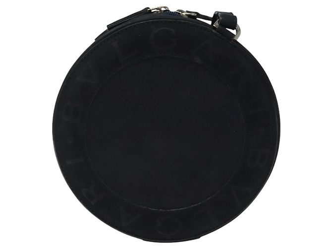 Bulgari Bolsa de Ombro BVLGARI em Camurça Azul Marinho Prata Autêntica bs24625 - vista 2