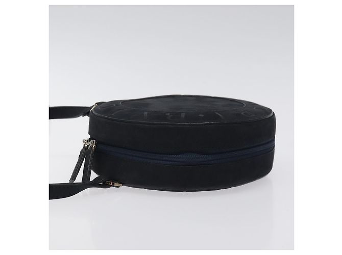 Bulgari Bolsa de Ombro BVLGARI em Camurça Azul Marinho Prata Autêntica bs24625 - vista 4