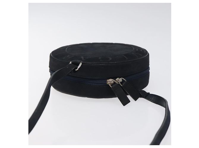 Bulgari Bolsa de Ombro BVLGARI em Camurça Azul Marinho Prata Autêntica bs24625 - vista 5