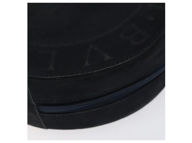 Bulgari Bolsa de Ombro BVLGARI em Camurça Azul Marinho Prata Autêntica bs24625 - vista 8
