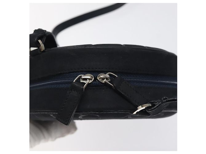 Bulgari Bolsa de Ombro BVLGARI em Camurça Azul Marinho Prata Autêntica bs24625 - vista 9
