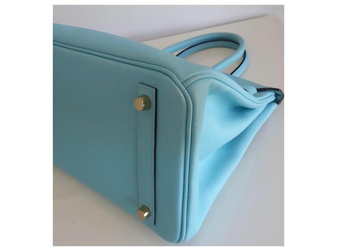Hermès Borsa Hermes Birkin 30 blu atoll - vista 6