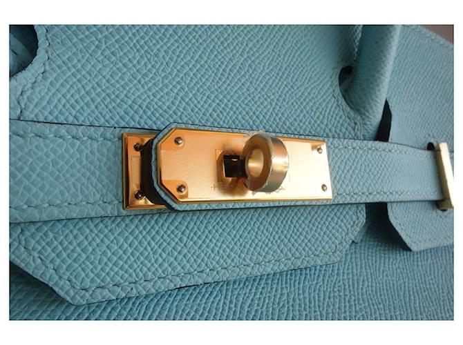 Hermès Borsa Hermes Birkin 30 blu atoll - vista 8