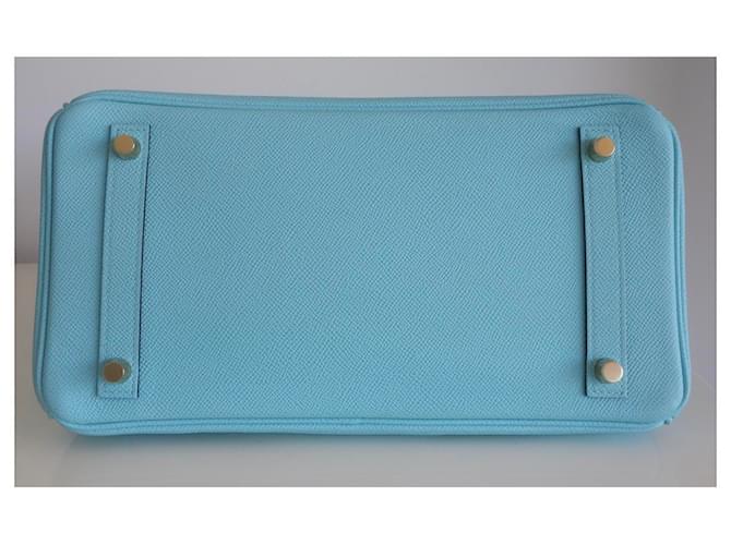 Hermès Borsa Hermes Birkin 30 blu atoll - vista 4