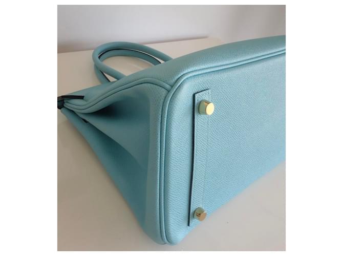 Hermès Borsa Hermes Birkin 30 blu atoll - vista 5
