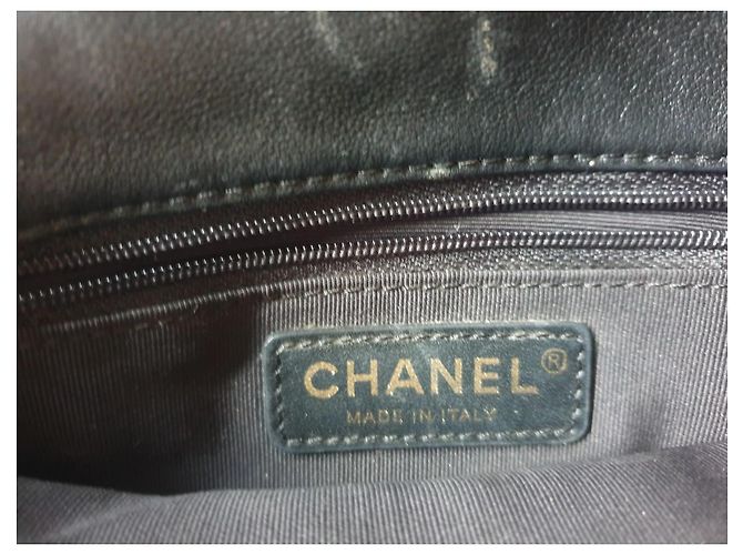 Timeless Chanel Mini Flap Stagionale Con Manico In Perle Tweed Blu Scuro LGHW Nero - vista 5