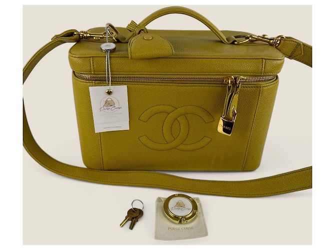 Chanel Vanity Schultertasche Vintage aus Kaviar - Ansicht 14