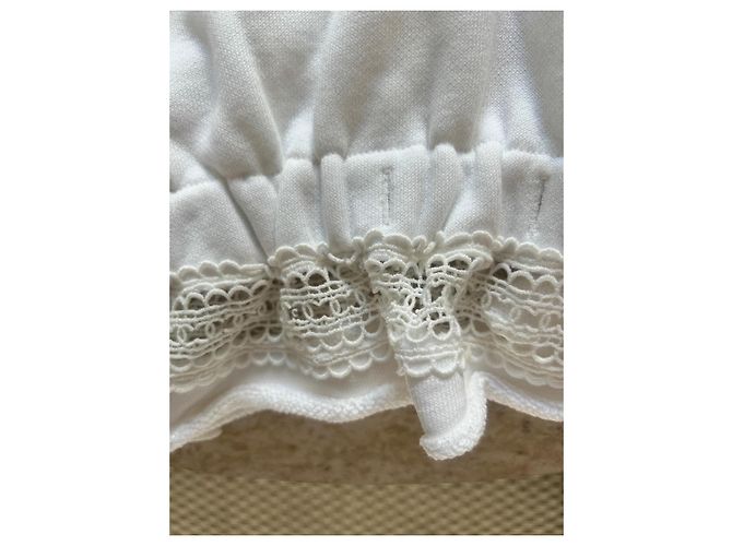 Camiseta sin mangas de algodón blanca Chanel Blanco - vista 4