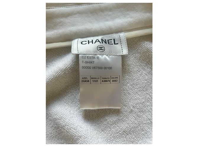 Camiseta sin mangas de algodón blanca Chanel Blanco - vista 6