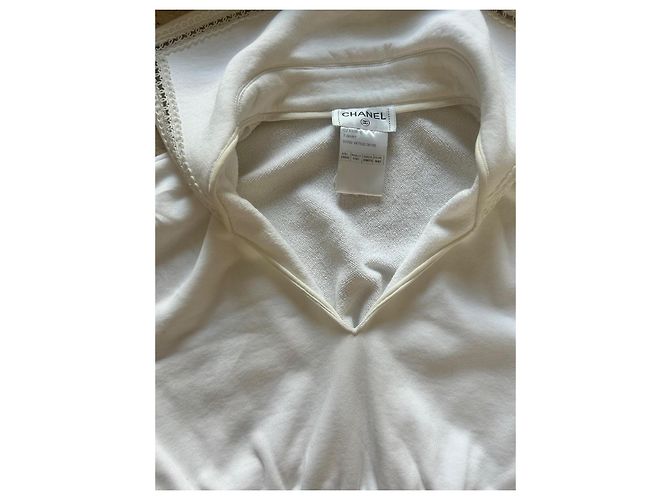 Camiseta sin mangas de algodón blanca Chanel Blanco - vista 7