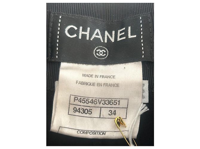 Falda Chanel negra con volantes efecto encaje de algodón Negro - vista 5