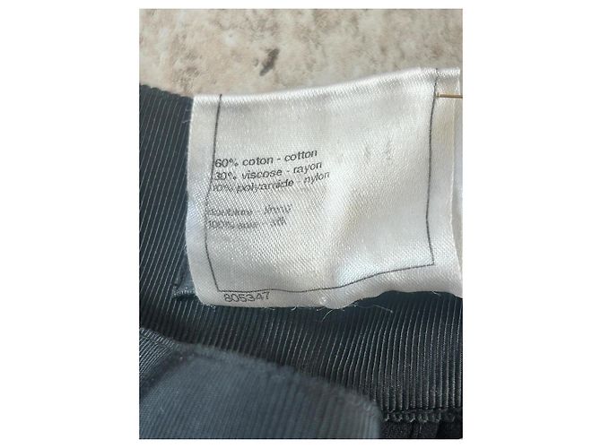 Falda Chanel negra con volantes efecto encaje de algodón Negro - vista 6