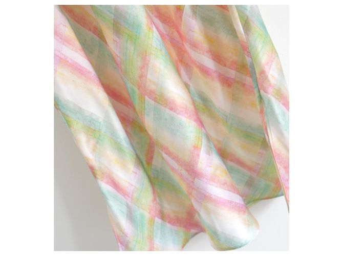 Autre Marque Vestido de seda con estampado pastel Cami NYC Rosa - vista 2