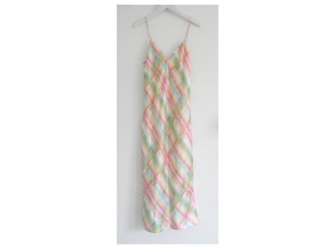 Autre Marque Vestido de seda con estampado pastel Cami NYC Rosa - vista 3