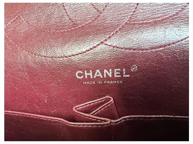 Chanel 2.55 Reedição – Tamanho Grande – Couro Envelhecido Preto & Hardware Prateado - vista 4