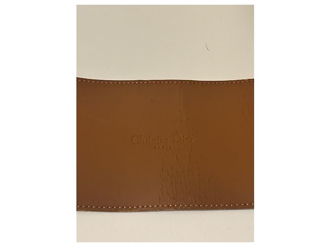 Cinturón Ancho Dior de Cuero Camel Cognac Camello - vista 3