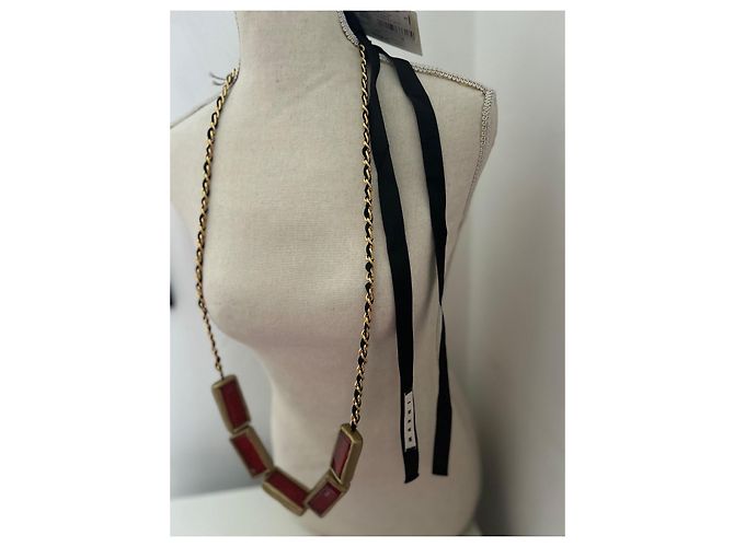 Sautoir Marni rosso e dorato – Nuovo, modello originale Nero D'oro - vista 3