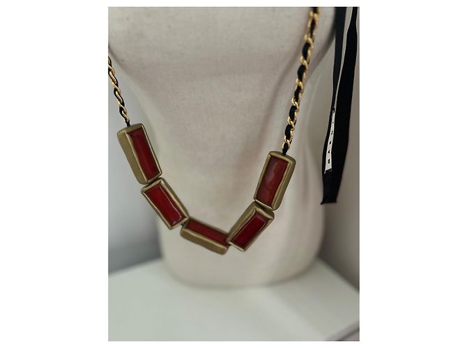Sautoir Marni rosso e dorato – Nuovo, modello originale Nero D'oro - vista 4