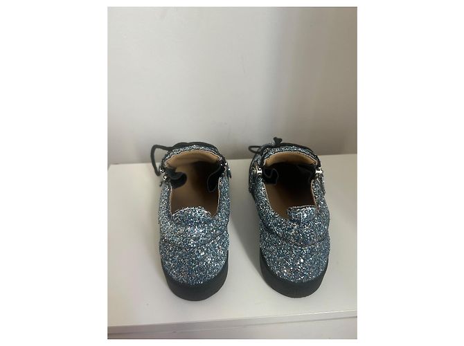 Sneakers Giuseppe Zanotti Glitter Blu - vista 2