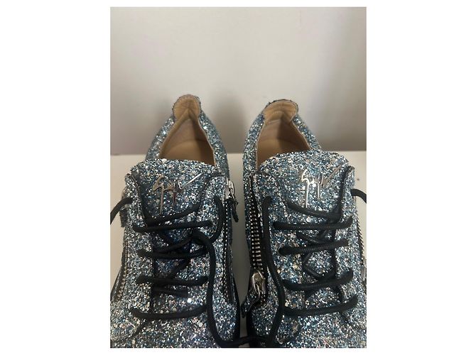 Sneakers Giuseppe Zanotti Glitter Blu - vista 3