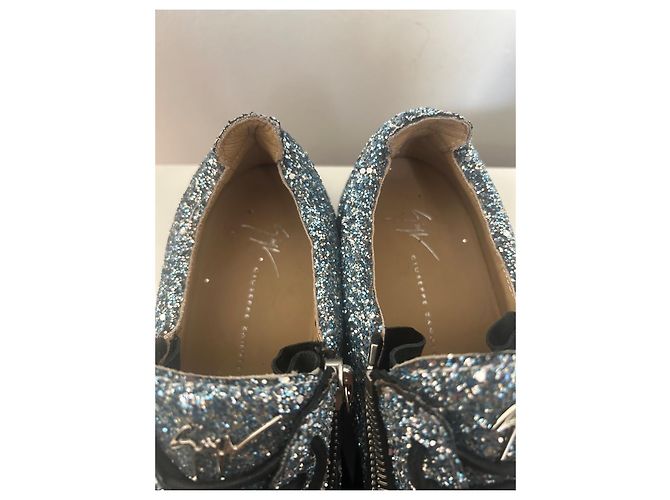Sneakers Giuseppe Zanotti Glitter Blu - vista 4