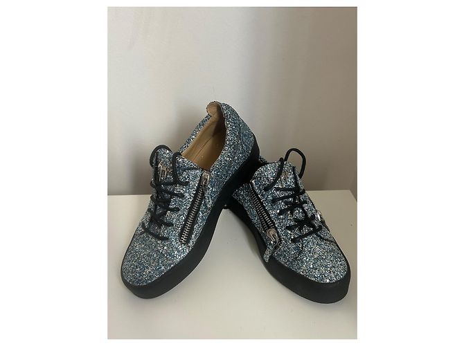 Sneakers Giuseppe Zanotti Glitter Blu - vista 5