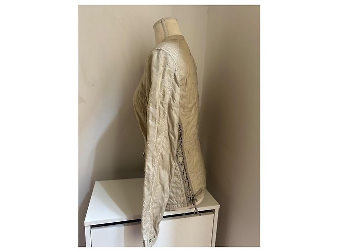 Beige Prada-Jacke - Größe 44 IT 40 FR - Taillierter Schnitt - Ansicht 5