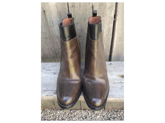 Botines Sartore de piel marrón oscuro - vista 4